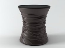 Bellows side table and stool