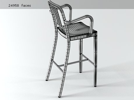 Navy Barstool With Arms 6