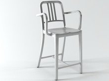 Navy Counter Stool With Arms