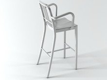 Navy Barstool With Arms