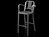 Navy Barstool With Arms 2