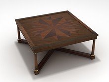 Square Marquetry Table 8552