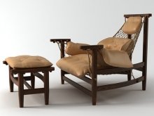 Jangada lounge chair and otoman