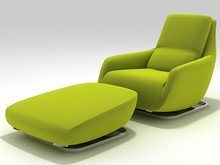 Shaman Large Armchair and Footstool