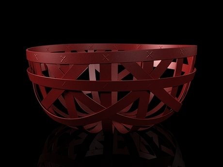 Strip leather baskets 19