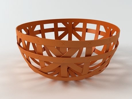 Strip leather baskets 10