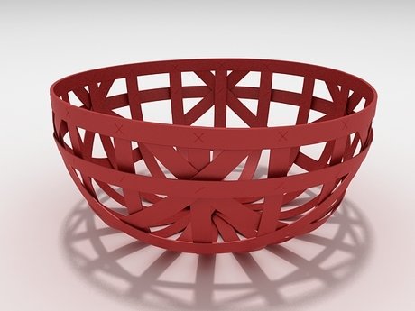Strip leather baskets 14