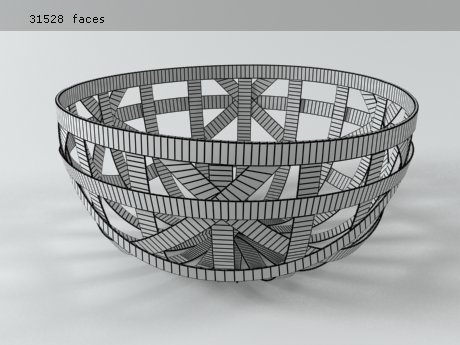 Strip leather baskets 21