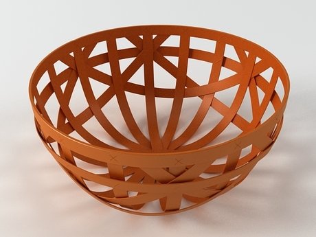 Strip leather baskets 8