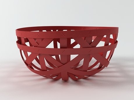 Strip leather baskets 13