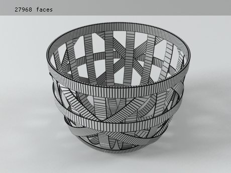 Strip leather baskets 22