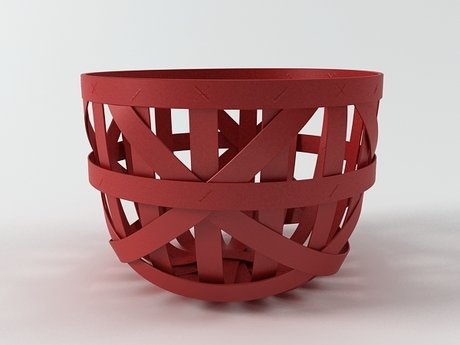 Strip leather baskets 16