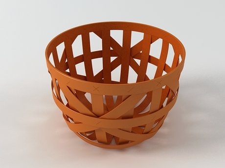 Strip leather baskets 15