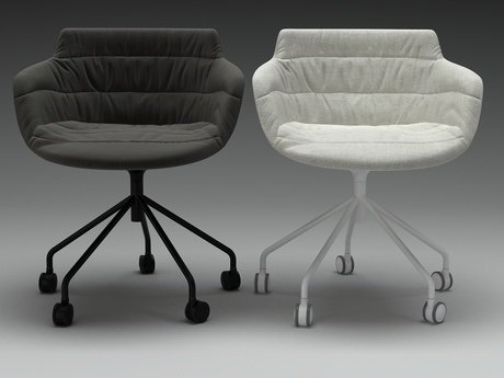 Flow armchair 5 legs