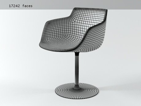 Flow armchair-central leg 28