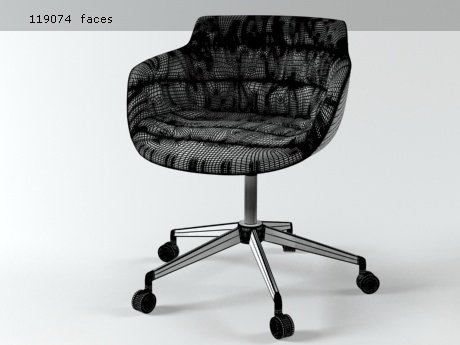 Flow armchair 5-star base 22