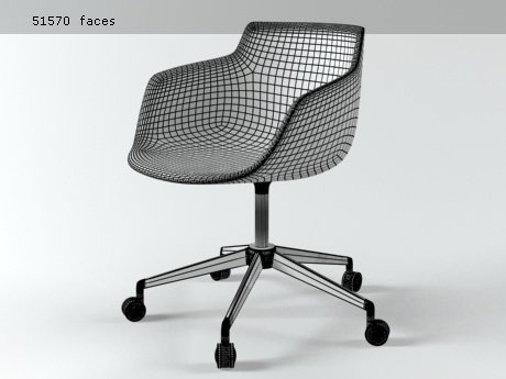 Flow armchair 5-star base 23