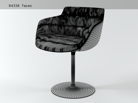 Flow armchair-central leg 27