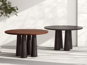 Hashira Round Wooden Table