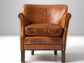 Leather Chair With Nailheads Model