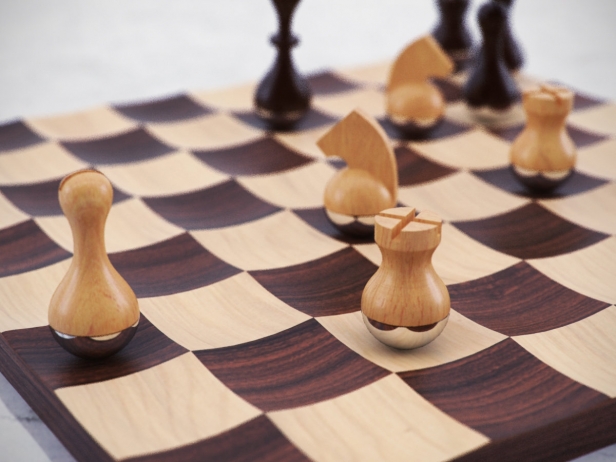 Concaved Classic Game Boards : Wobble Chess Set