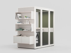 Talky M Meeting Pod with Shelves