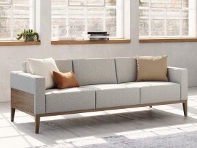Linea Wood Base 3-Seater Sofa
