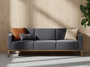 Linea Wood Base 3-Seater Sofa