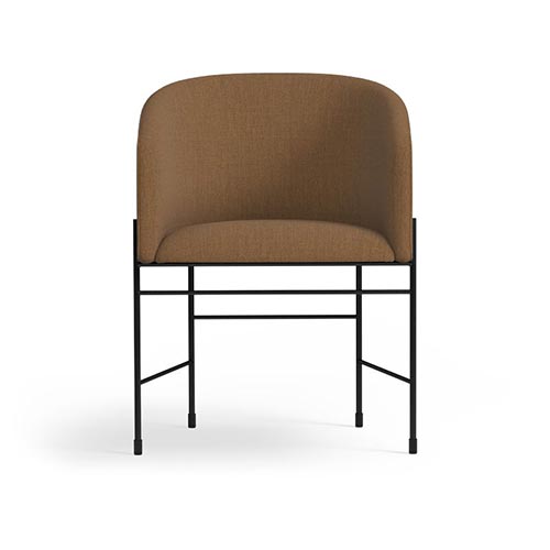 Brown Covent chair by New Works - 3d model by Design Connected - front view