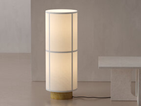 Cylinder-Shaped Shade Table and Floor Lamps