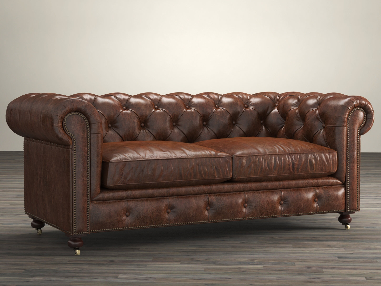 mini kensington leather sofa