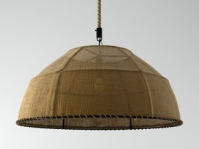 Burlap Dome pendant lamp