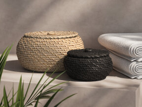 Round Seagrass Basket Set with Lids