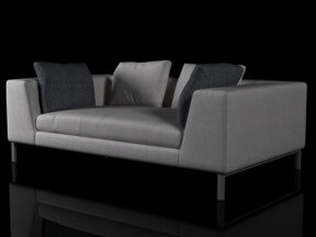 Contemporary 2-Seater Fabric Sofa