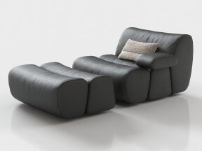 Ernest Armchair With Pouf