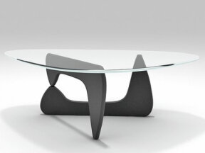 Coffee Table with Sculptural Wood Base
