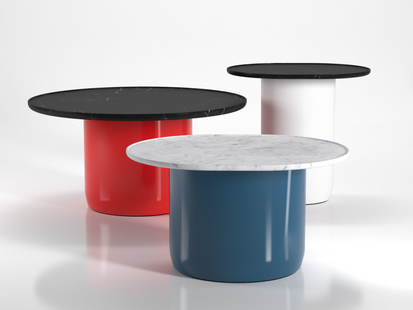 Button Tables 3d Model | B & B Italia