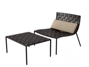 Modern Luxury Woven Leather Lounge