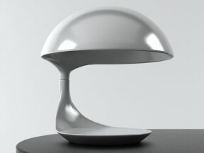 White Resin Table Lamp
