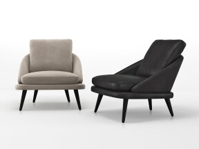 Shell Lounge Chair with Four Legs