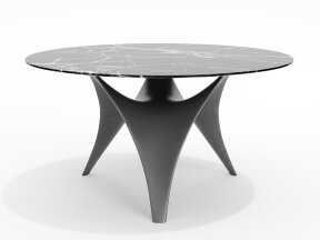 Sculpture-base Round Dining Table