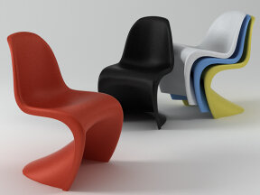 Single-Piece Cantilever Plastic Chair