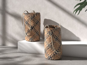 Cylindrical Seagrass Basket