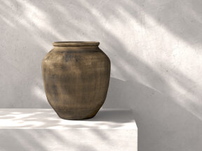Brown Ceramic Floor Vase