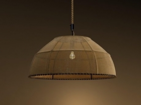 Burlap Dome pendant lamp