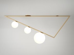 Triangle 3 Globes Ceiling Lamp