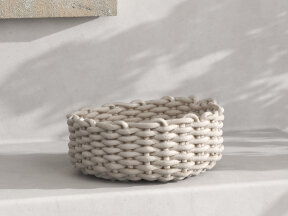 Woven Cotton Rope Round Basket