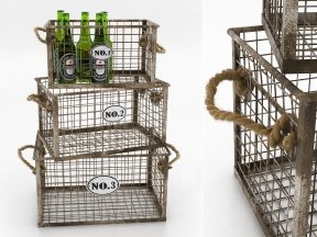 HEINEKEN Beer Bottles & Wire Baskets