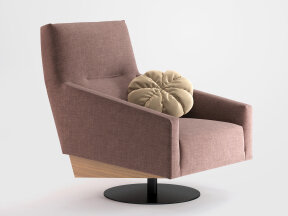 Upholstered Swivel Armchair