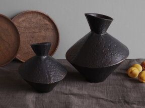 Dark Metal Vases